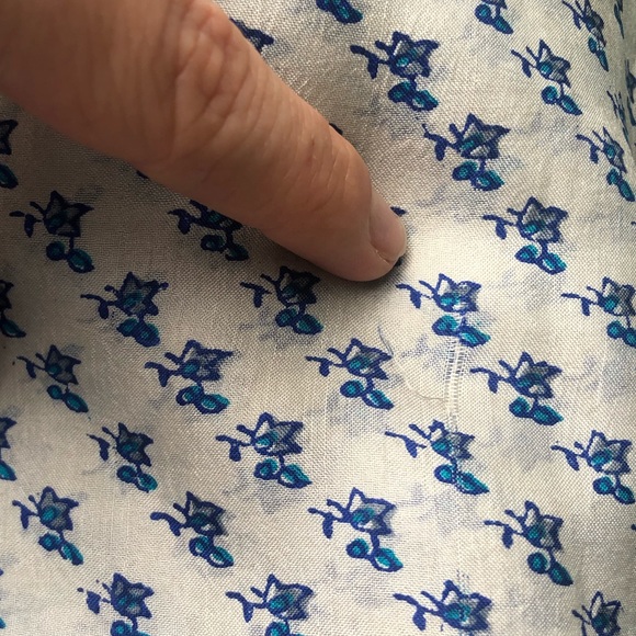 Blue&Cream vintage pure silk scarf - Picture 8 of 8